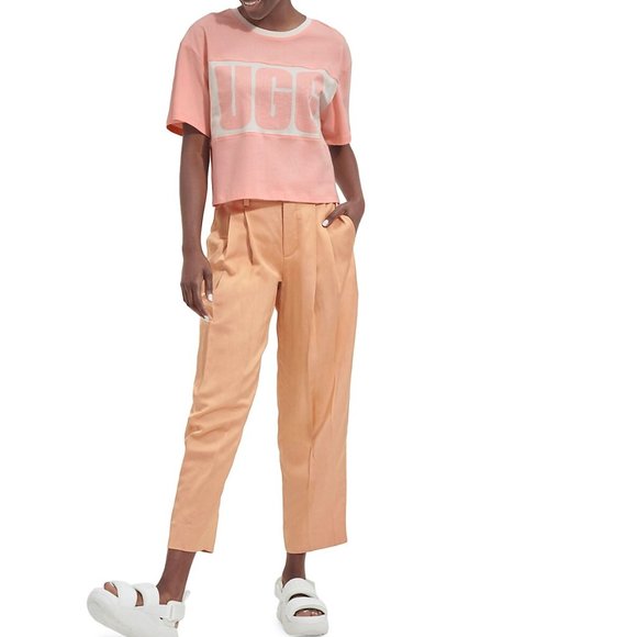 UGG Jordene Colorblocked Logo T-Shirt :Pink Opal Large - Picture 2 of 12
